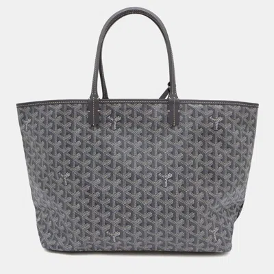 Pre-owned Goyard Gray Pvc Leather Saint Louis Pm