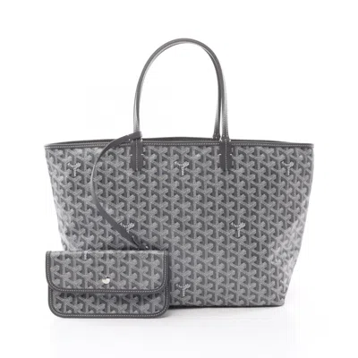 Pre-owned Goyard Gray White Coated Canvas Tote Bag () In Multi