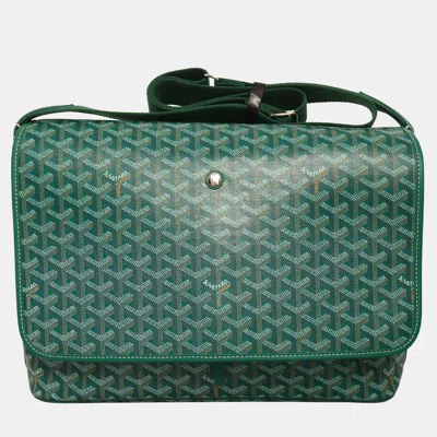 Pre-owned Goyard Green Canvas Capetien Mm Messenger Bag