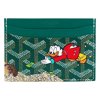 Pre-owned Goyard Green Customized Slotcard Wallet Saint-sulpice