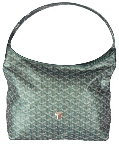 Pre-owned Goyard Green Ine Canvas Boheme Pm (authentic Pre-loved)