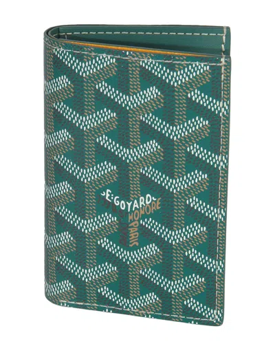 Pre-owned Goyard Green Ine Saint Pierre Card Holder (authentic Pre-loved)