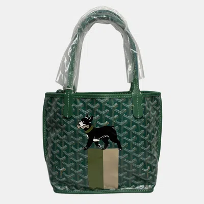 Pre-owned Goyard Green Mini Anjou In Hulot Junior Print
