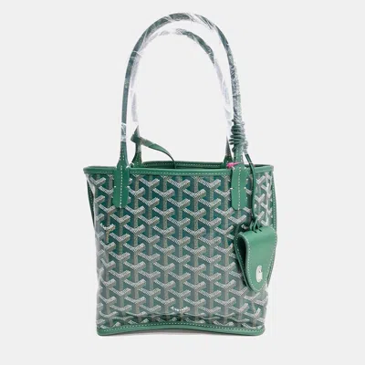 Pre-owned Goyard Green Pvc Mini Anjou Bag