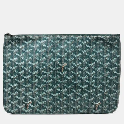 Pre-owned Goyard Green Pvc Sena Mm