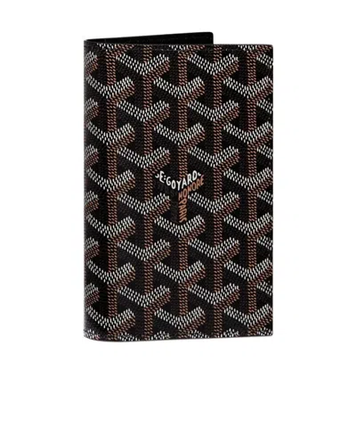 Pre-owned Goyard Grenelle Passport Card Holder In Black