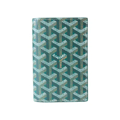 Pre-owned Goyard Grenelle Passport Cover Green