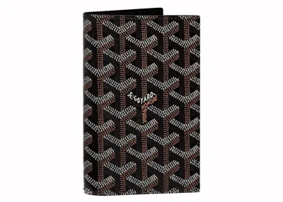 Pre-owned Goyard Grenelle Passport Cover In Black