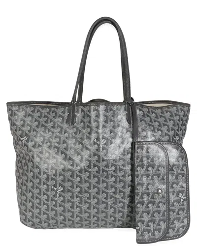 Pre-owned Goyard Grey Ine Canvas Saint Louis Pm (authentic Pre-loved)