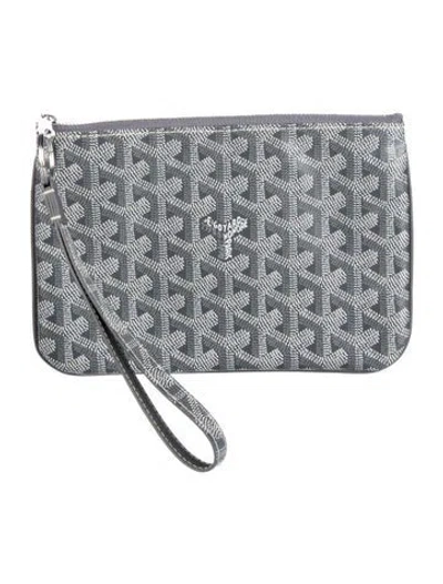 Pre-owned Goyard Grey Ine Senat Pouch