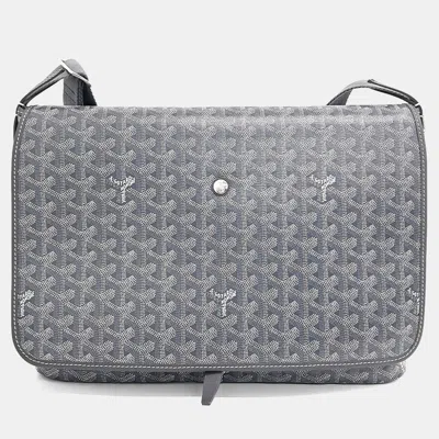 Pre-owned Goyard Grey Pvc Cafetien Messenger Bag Mm In Gray