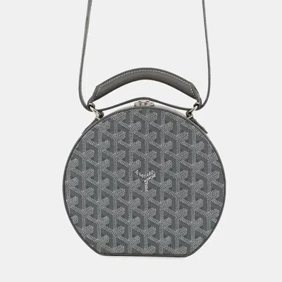 Pre-owned Goyard Handbag Hat Box - Alto Trunk Bag In Gray