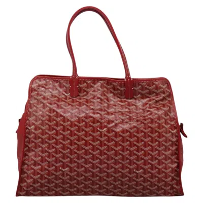 Pre-owned Goyard Hardy Canvas Tote Bag () In Red