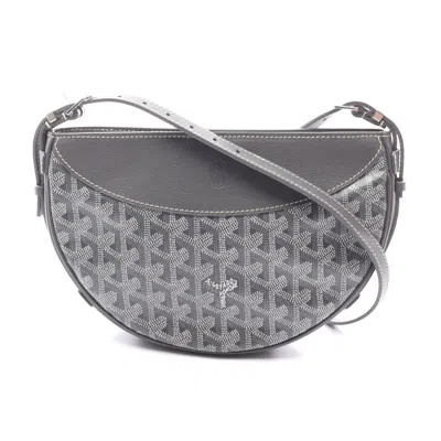 Pre-owned Goyard Hirondele Shoulder Bag Pvc Canvas Leather In Gray