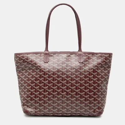 Pre-owned Goyard Ine Artois Pm In Red