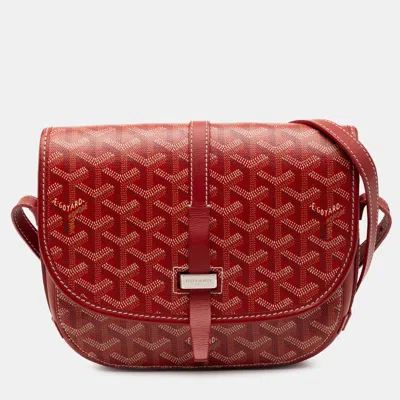Pre-owned Goyard Ine Belvedere Ii Pm In Red