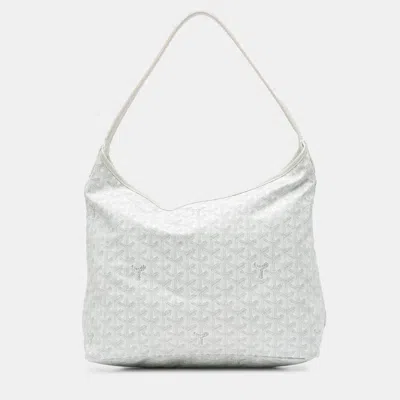 Pre-owned Goyard Ine Boheme Hobo In White
