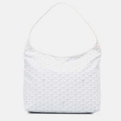 Pre-owned Goyard Ine Boheme Hobo In White