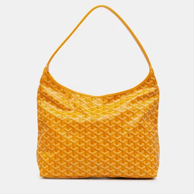Pre-owned Goyard Ine Boheme Hobo In Yellow
