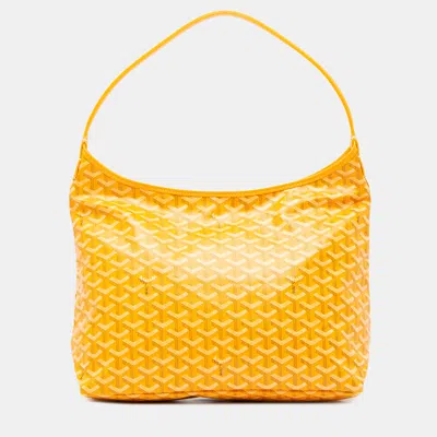 Pre-owned Goyard Ine Boheme Hobo In Yellow