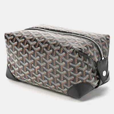 Pre-owned Goyard Ine Canvas Boeing 25 Pouch In Black