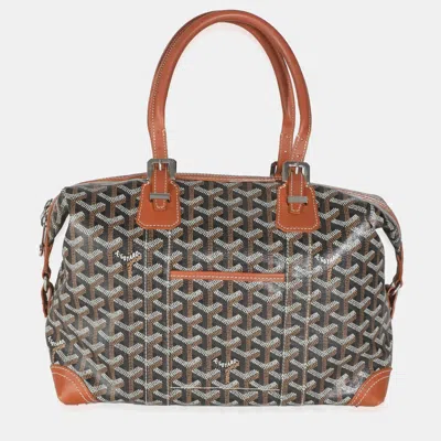 Pre-owned Goyard Ine Canvas Boeing 30 Bag In Black