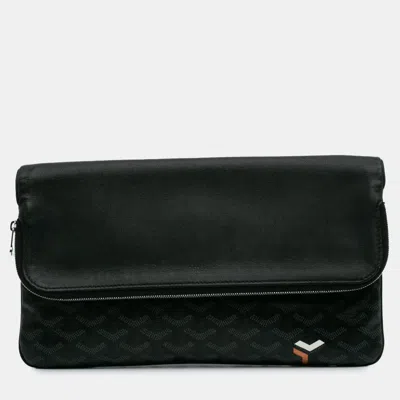 Pre-owned Goyard Ine Canvas Crossbody Bag In Black