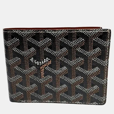 Pre-owned Goyard Ine Canvas Leather Wallet In Bronze