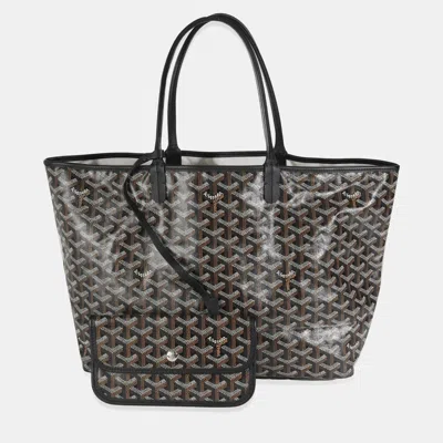 Pre-owned Goyard Ine Canvas Saint Louis Pm In Black