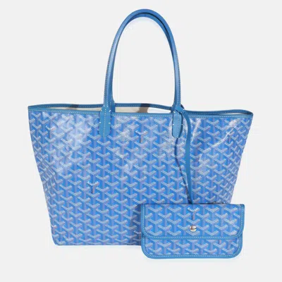 Pre-owned Goyard Ine Canvas Saint Louis Pm In Blue