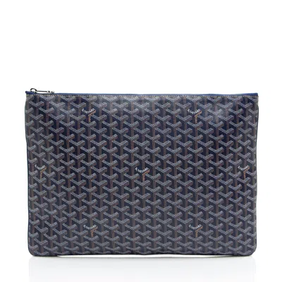 Pre-owned Goyard Ine Canvas Senat Gm Pouch In Multi