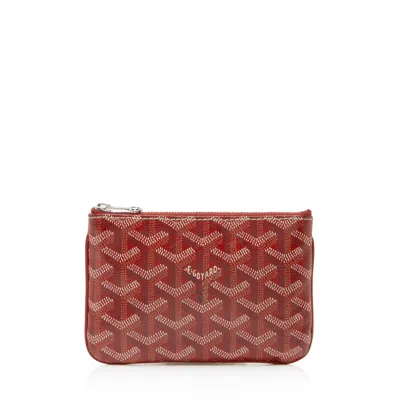 Goyard Ine Canvas Senat Mini Pouch In Red