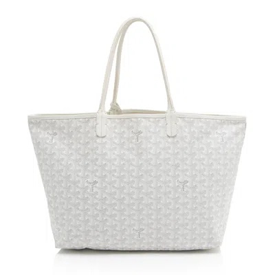 Pre-owned Goyard Ine Canvas St. Louis Pm Tote In White