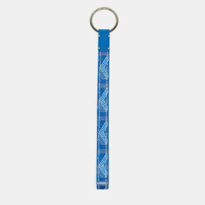 Pre-owned Goyard Ine Coated Canvas And Leather In Blue