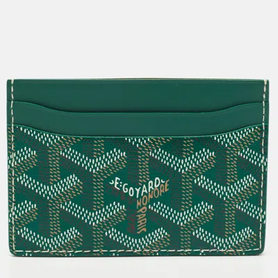 Pre-owned Goyard Ine Coated Canvas And Leather Saint Sulpice Card Holder