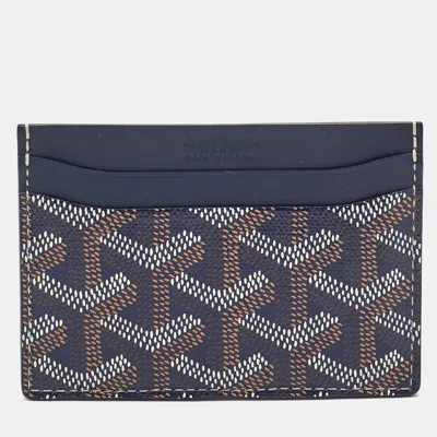 Pre-owned Goyard Ine Coated Canvas And Leather Saint Sulpice Card Holder