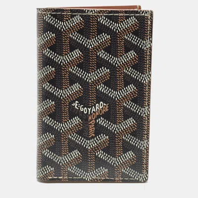 Pre-owned Goyard Ine Coated Canvas Card Holder In Brown