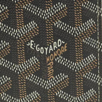 Pre-owned Goyard Ine Coated Canvas Card Holder In Orange