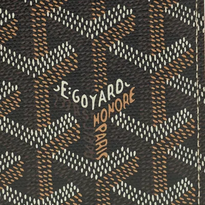 Pre-owned Goyard Ine Coated Canvas Card Holder In Orange