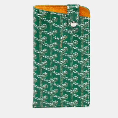 Pre-owned Goyard Ine Coated Canvas In Green
