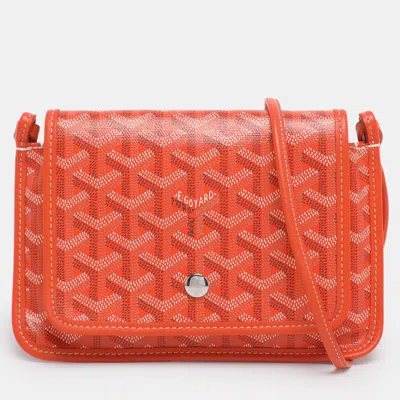 Pre-owned Goyard Ine Coated Canvas Plumet Crossbody Bag In Orange