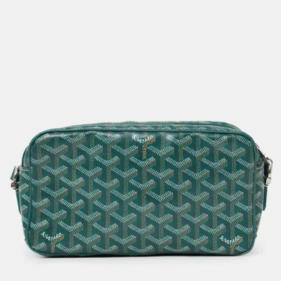 Pre-owned Goyard Ine Coated Canvas Sac Cap-vert Crossbody Bag In Green