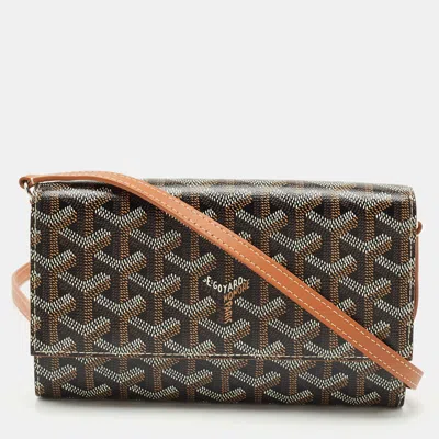 Pre-owned Goyard Ine Coated Canvas Varenne Continental Wallet