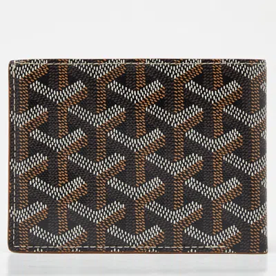 Pre-owned Goyard Ine Coated Canvas Victoire Bifold Wallet In Brown