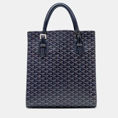 Pre-owned Goyard Ine Comores Tote Gm In Blue