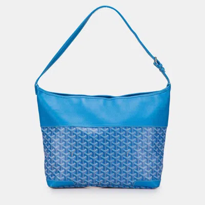 Pre-owned Goyard Ine Grenadine Hobo In Blue