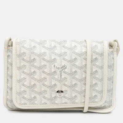 Pre-owned Goyard Ine Plumet Pocket Wallet In White