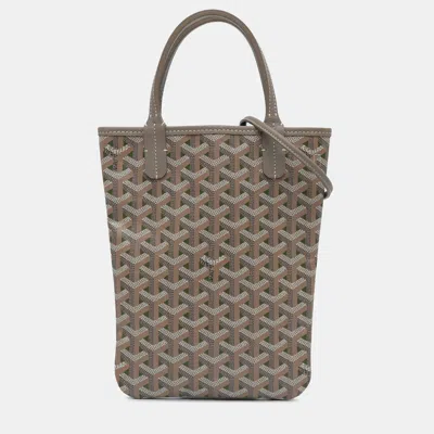 Pre-owned Goyard Ine Poitiers Claire Voie In Brown