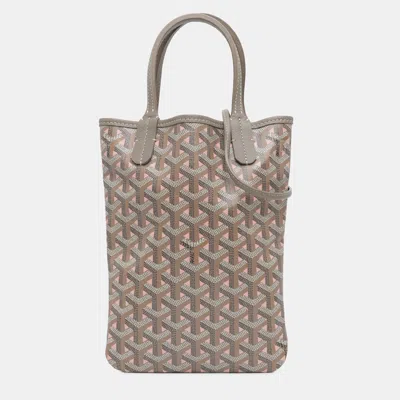 Pre-owned Goyard Ine Poitiers Claire Voie In Brown