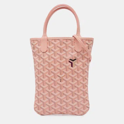 Pre-owned Goyard Ine Poitiers Claire Voie In Pink